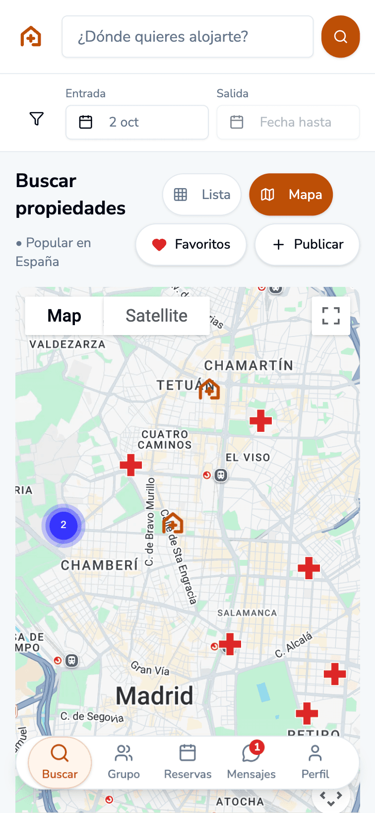 Resultados de búsqueda con propiedades cerca de hospitales en Madrid